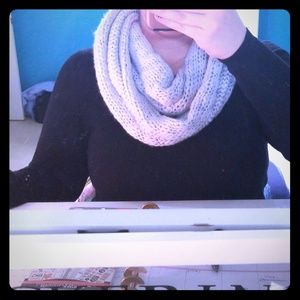 Silver knit BCBG infinity scarf